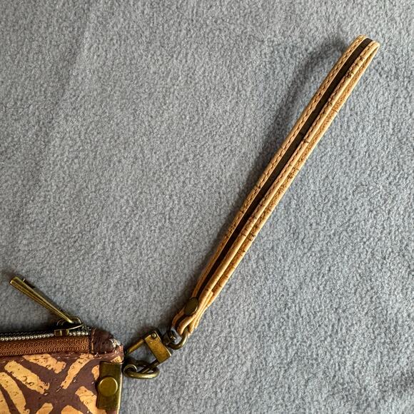 Sew Da Kine Made in Hawaii Wristlet Cork Fabric Pouch Zipper Travel Bag Aloha - Picture 8 of 10